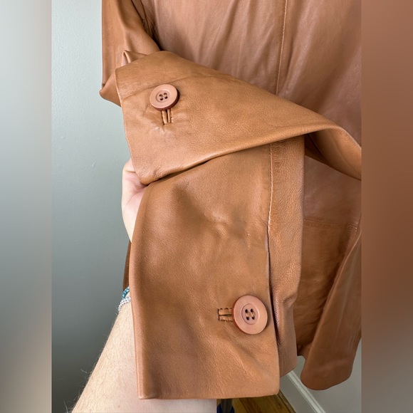 BOD & CHRISTENSEN LAMB LEATHER JACKET, COGNAC COLOR. - Picture 11 of 13